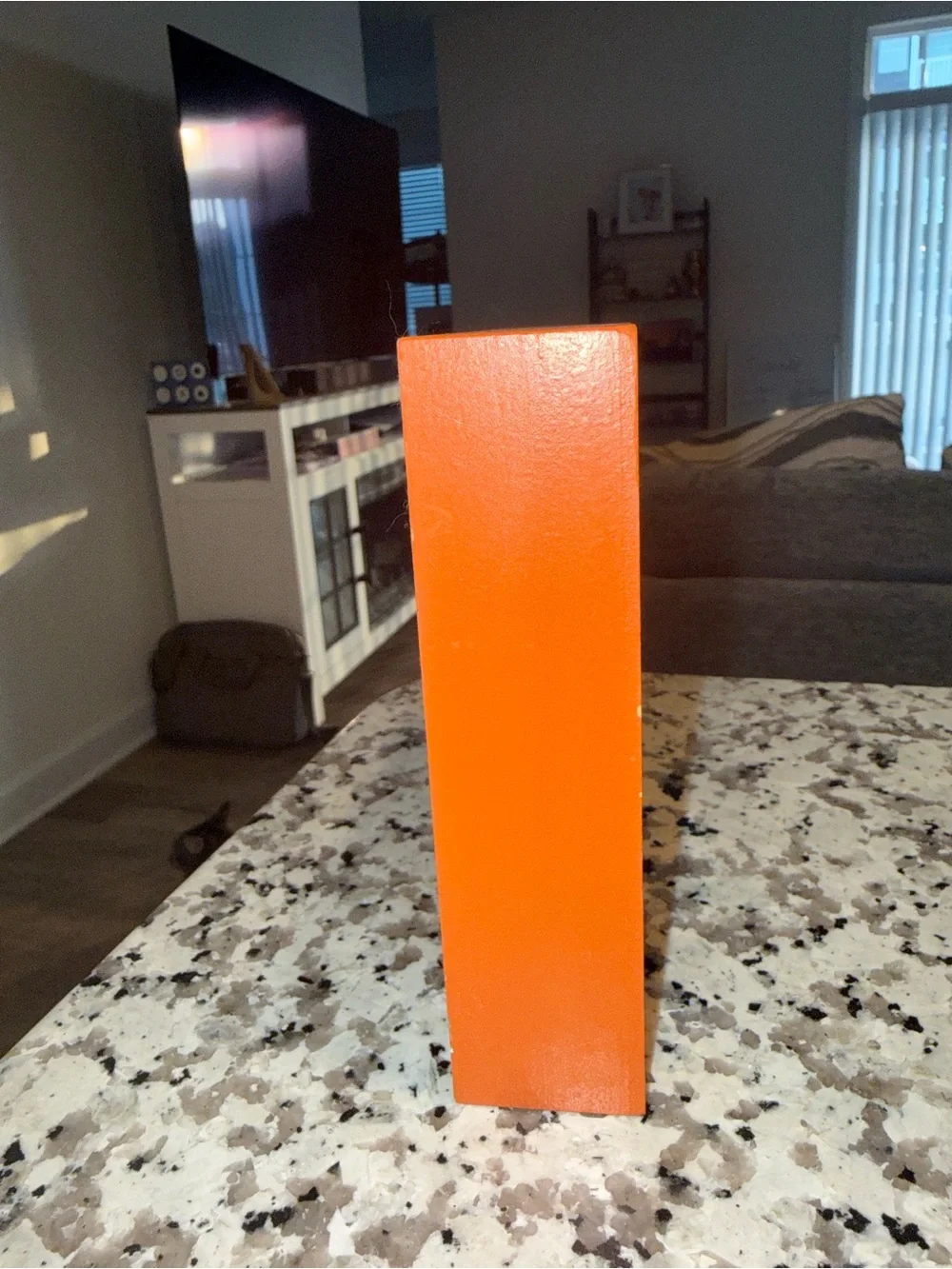Hello Fall Pumpkin Block Sign - Orange & Cream